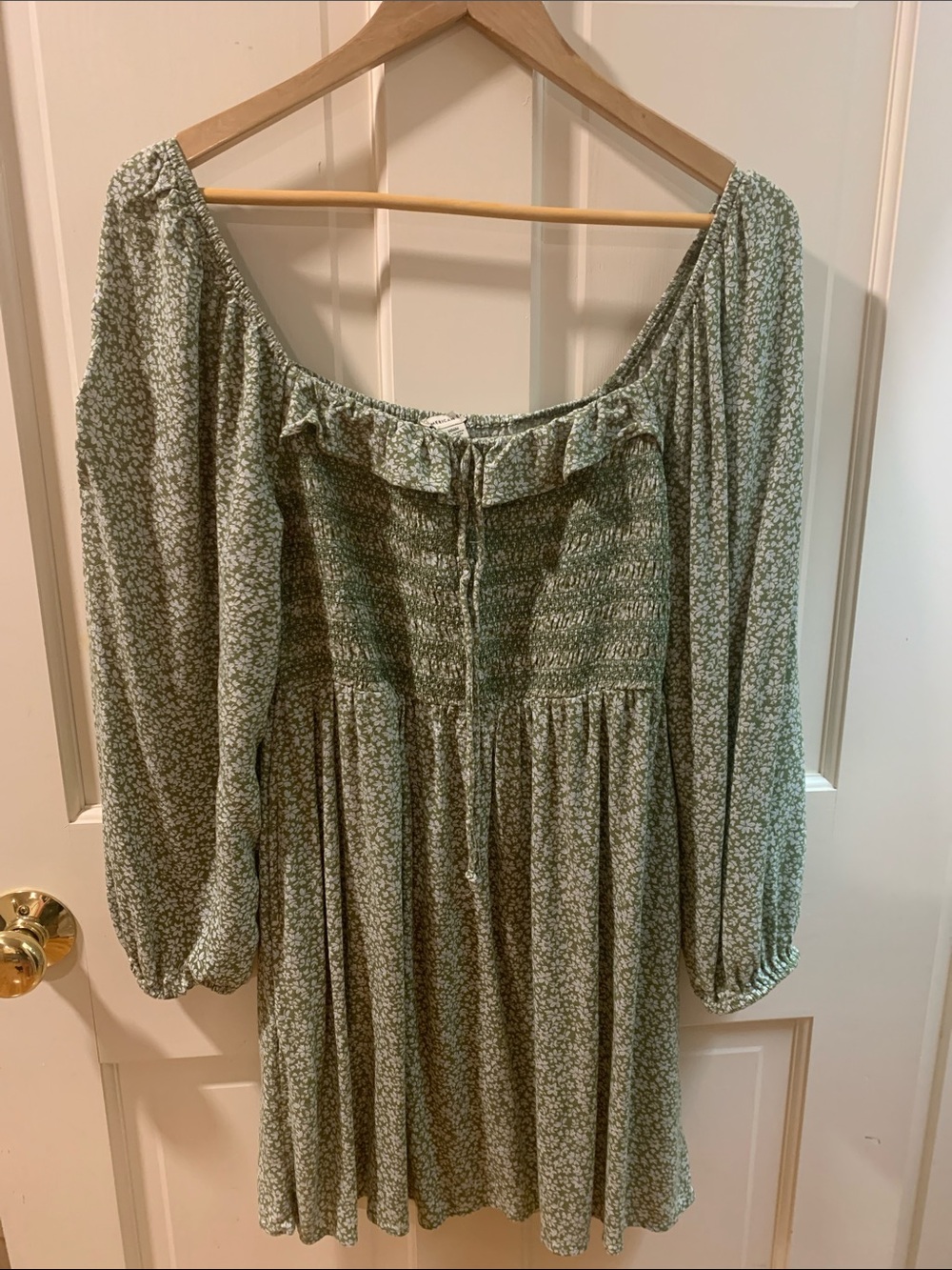 American eagle Green Floral Dress